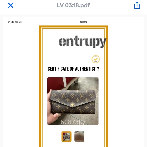 Louis Vuitton Brown Monogram Wallet with Gold Chain - Picture 13 of 16